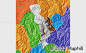 Physical Map of Thimphu, political outside