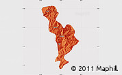 Political Map of Thimphu, cropped outside