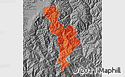 Political Map of Thimphu, desaturated
