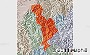 Political Map of Thimphu, lighten, semi-desaturated