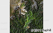 Satellite Map of Thimphu, darken
