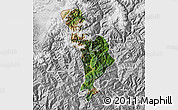 Satellite Map of Thimphu, lighten, desaturated