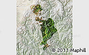 Satellite Map of Thimphu, lighten