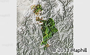 Satellite Map of Thimphu, lighten, semi-desaturated