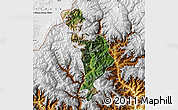 Satellite Map of Thimphu, physical outside