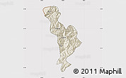 Shaded Relief Map of Thimphu, cropped outside
