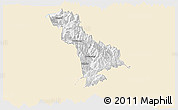 Classic Style Panoramic Map of Thimphu, single color outside