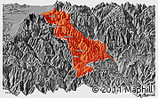 Political Panoramic Map of Thimphu, desaturated