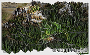 Satellite Panoramic Map of Thimphu, darken