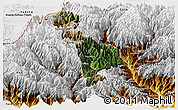 Satellite Panoramic Map of Thimphu, physical outside
