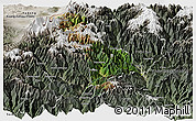 Satellite Panoramic Map of Thimphu, semi-desaturated