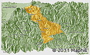 Savanna Style Panoramic Map of Thimphu