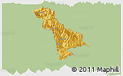 Savanna Style Panoramic Map of Thimphu, single color outside