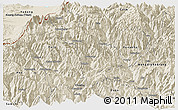 Shaded Relief Panoramic Map of Thimphu