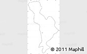 Blank Simple Map of Thimphu, cropped outside, no labels