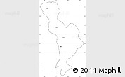 Blank Simple Map of Thimphu, cropped outside