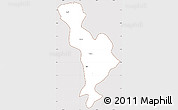Classic Style Simple Map of Thimphu, cropped outside