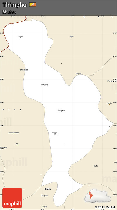 Classic Style Simple Map of Thimphu