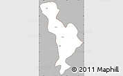 Gray Simple Map of Thimphu, cropped outside