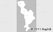 Gray Simple Map of Thimphu, single color outside