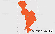 Political Simple Map of Thimphu, cropped outside
