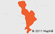 Political Simple Map of Thimphu, single color outside
