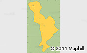 Savanna Style Simple Map of Thimphu, cropped outside