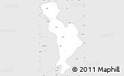 Silver Style Simple Map of Thimphu