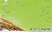 Physical Panoramic Map of Moxos