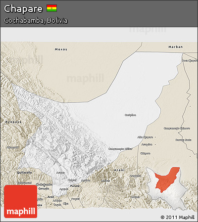 Classic Style 3D Map of Chapare