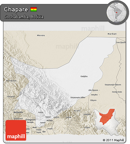 Classic Style 3D Map of Chapare