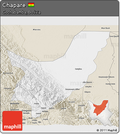 Classic Style 3D Map of Chapare