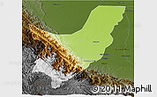 Physical 3D Map of Chapare, darken