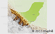 Physical 3D Map of Chapare, lighten