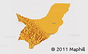 Political 3D Map of Chapare, cropped outside