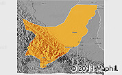 Political 3D Map of Chapare, desaturated