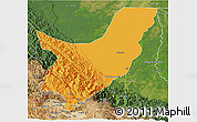 Political 3D Map of Chapare, satellite outside