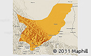 Political 3D Map of Chapare, shaded relief outside