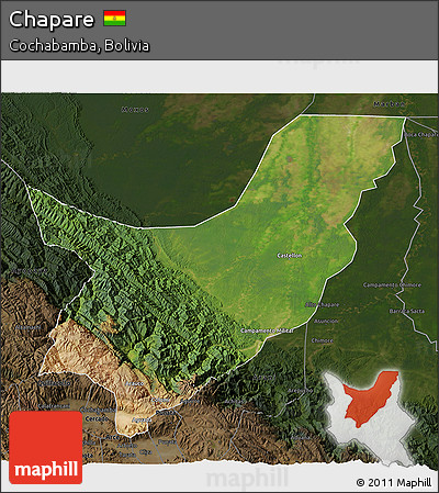 Satellite 3D Map of Chapare, darken