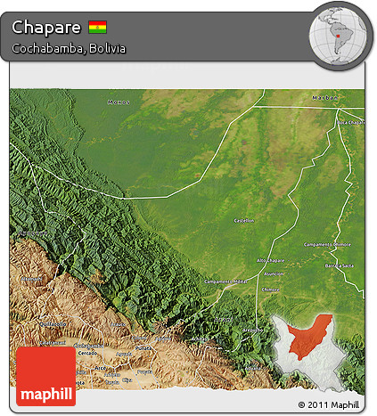 Satellite 3D Map of Chapare
