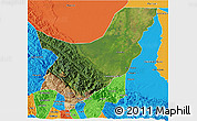 Satellite 3D Map of Chapare, political outside