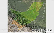 Satellite 3D Map of Chapare, semi-desaturated