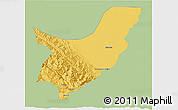 Savanna Style 3D Map of Chapare, single color outside