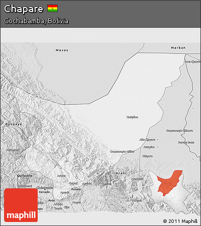 Silver Style 3D Map of Chapare