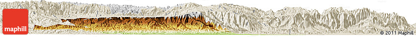 Physical Horizon Map of Chapare, shaded relief outside