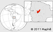 Blank Location Map of Chapare, highlighted country