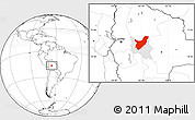 Blank Location Map of Chapare, highlighted parent region