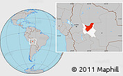 Gray Location Map of Chapare, highlighted parent region
