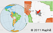 Political Location Map of Chapare, highlighted country, highlighted parent region