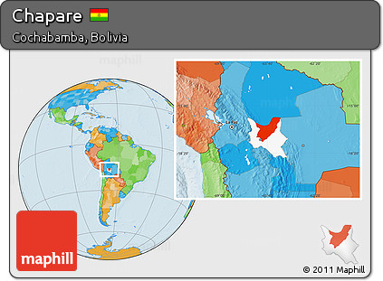 Political Location Map of Chapare, highlighted parent region